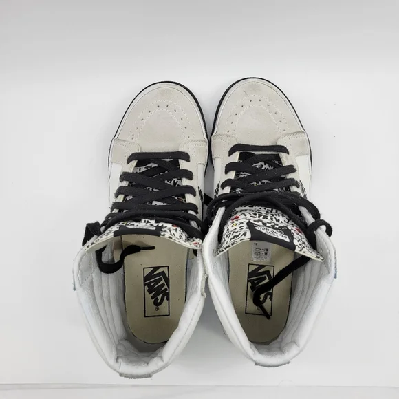 Vans. Unisex SK8-Hi Reissue DIY Black/ True White Skate Shoe - Picture 12 of 12